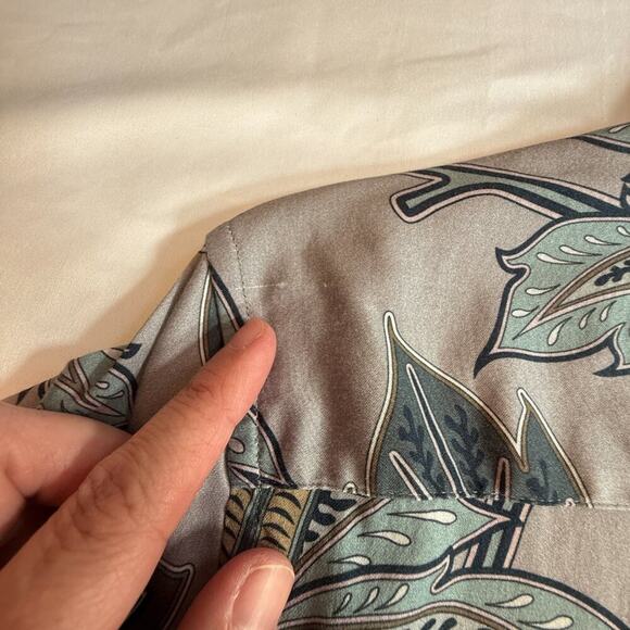 Ted Baker London Canwe Slim Fit Floral Short Sleeve Button-Up Shirt Size 5 (XL) - Picture 8 of 16